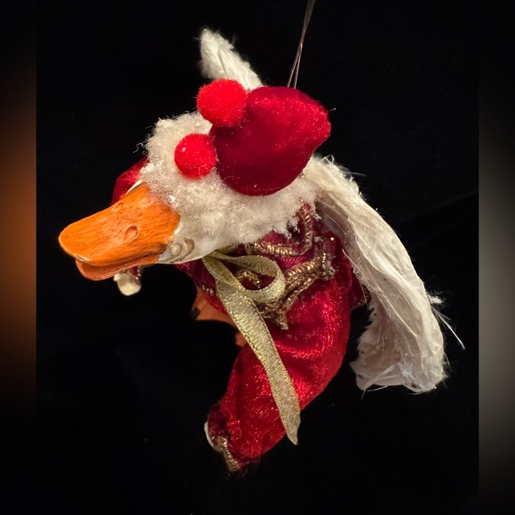 Mark Roberts Collection Festive Goose / Duck with Angel Wings Ornament - Picture 11 of 12